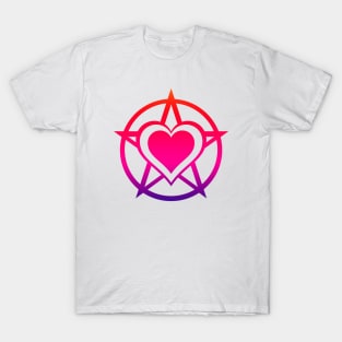 Rainbow Pagan Heart Cheeky Witch® T-Shirt